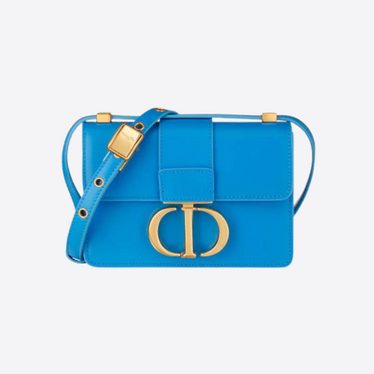 Dior 30 Montaigne Calfskin Micro Bag in Blue